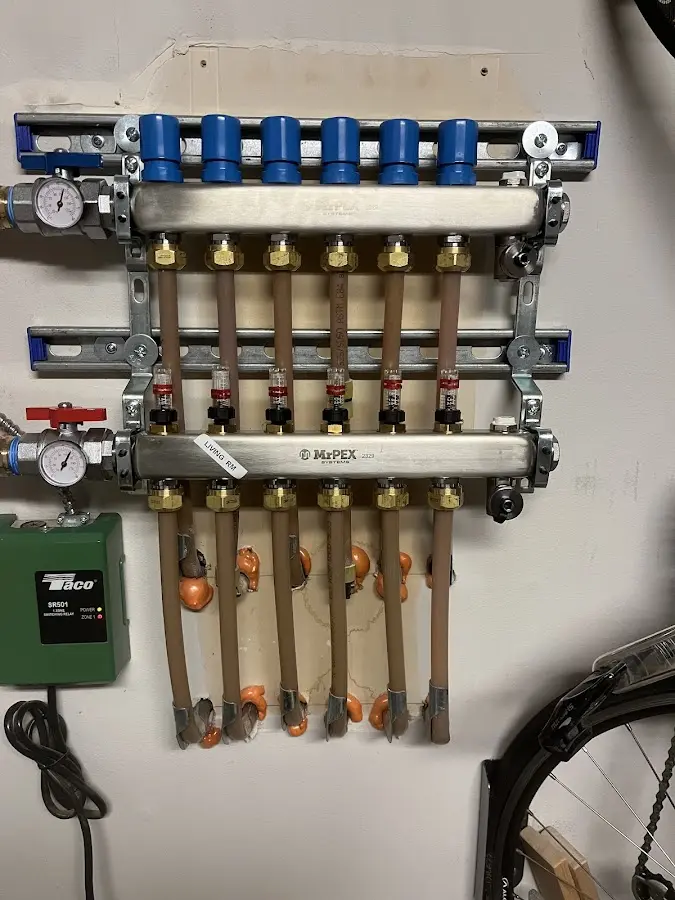 Plumber performing Gas Line Installation at a residential property in Columbus